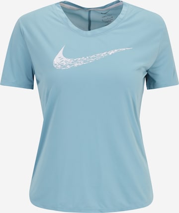 NIKE Performance Shirt 'Swoosh' in Blue: front