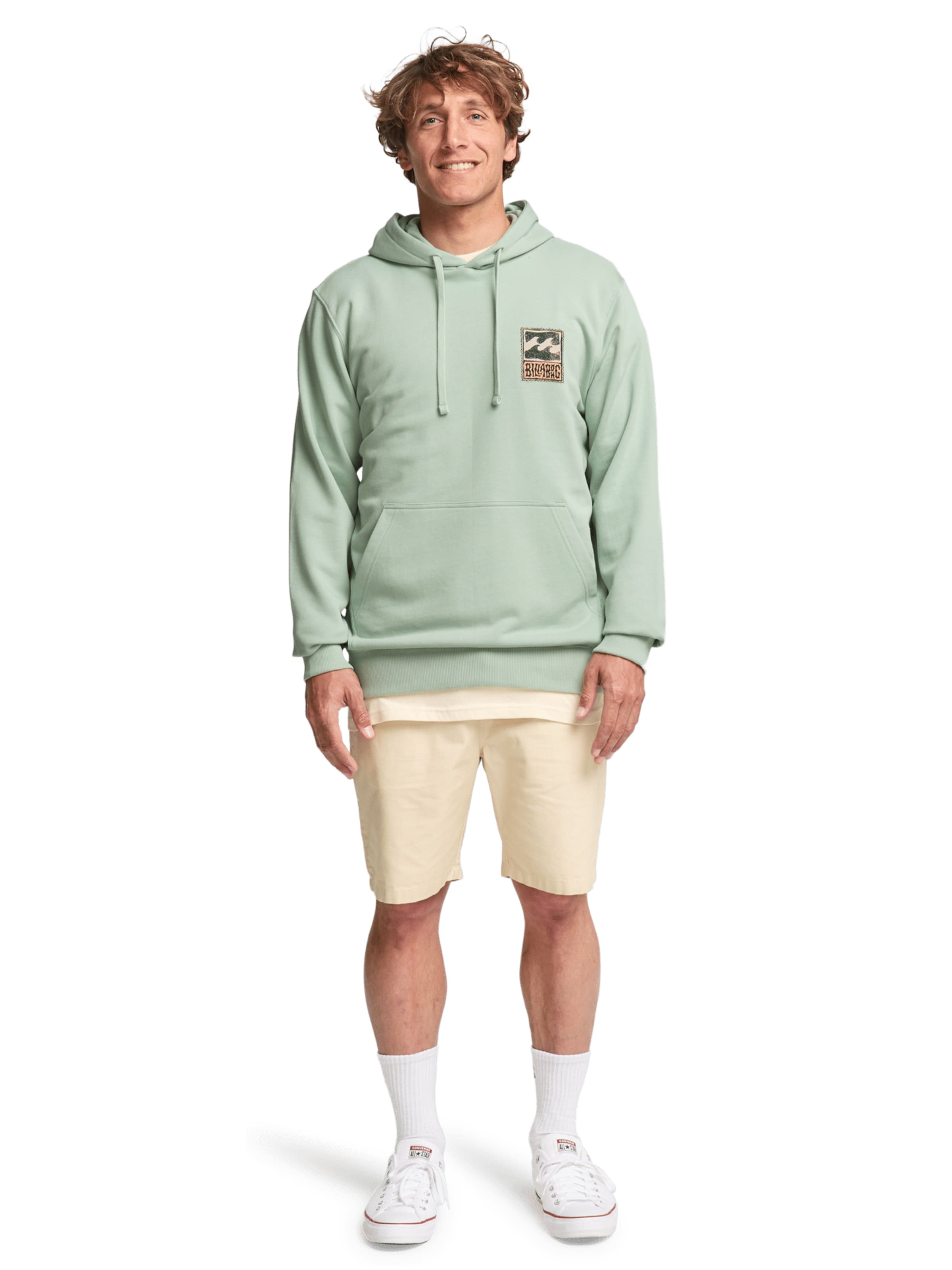 Bluză de molton 'Stamp' de la BILLABONG pe verde