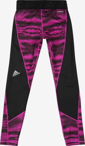ADIDAS PERFORMANCE Skinny Workout Pants in Pink