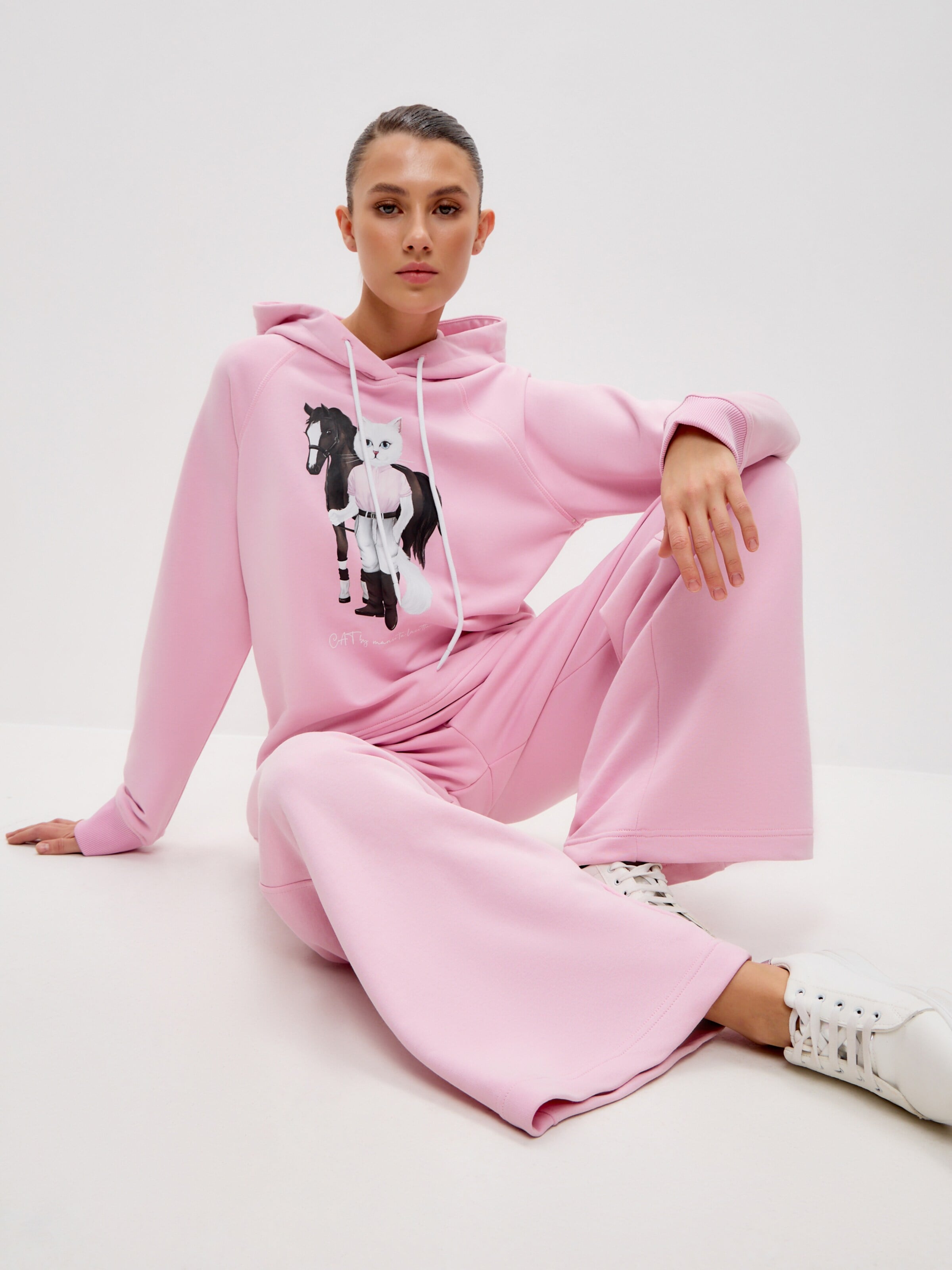 Regular Pantalon 'Palazzo Trousers' Cat e Lolette en rose