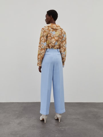 EDITED Regular Pleated Pants 'Anne' in Blue