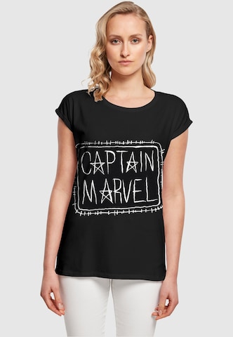 ABSOLUTE CULT T-Shirt 'Captain Marvel' in Schwarz: predná strana