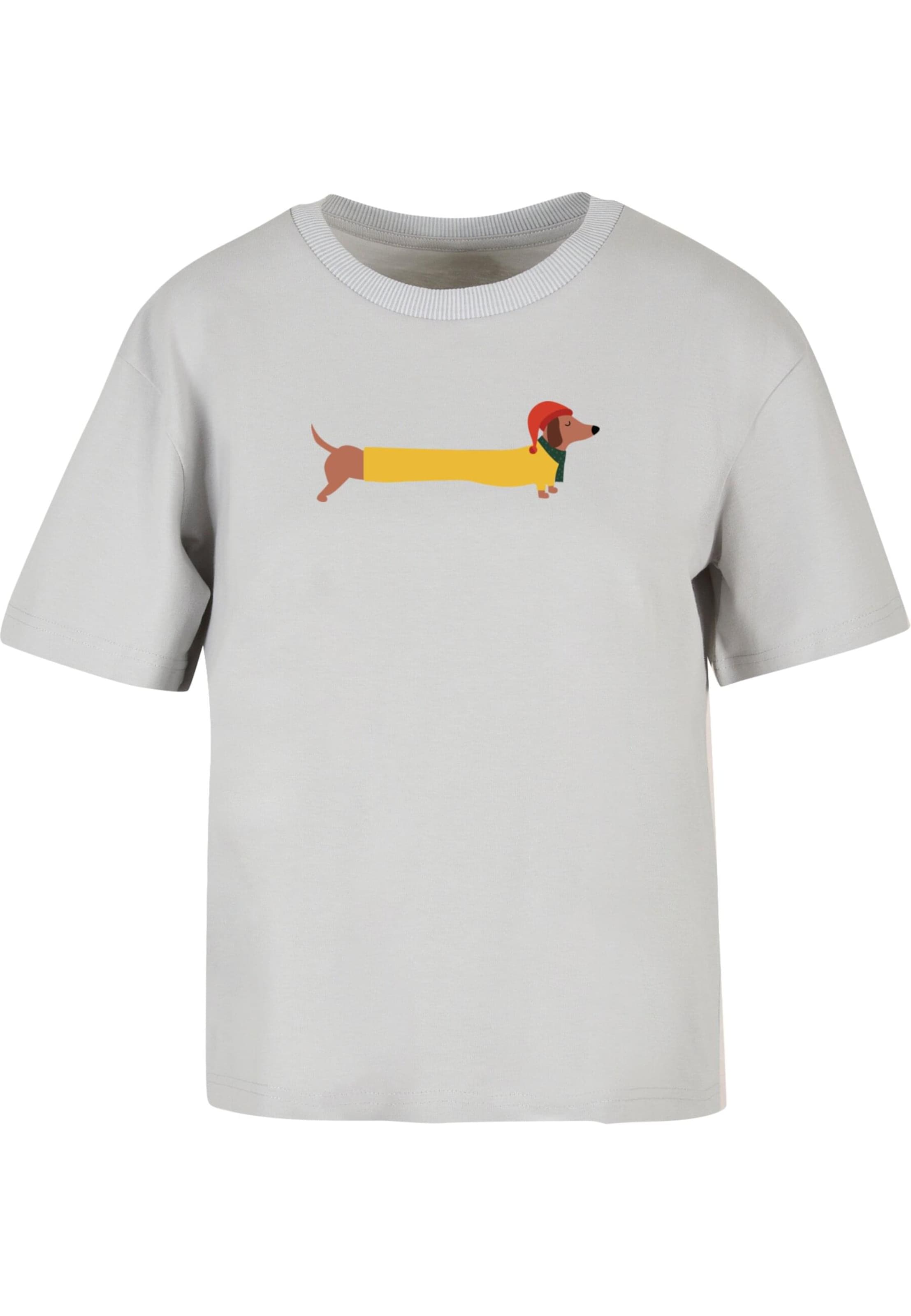 Merchcode Футболка 'Christmas Dog' в Серый: спереди