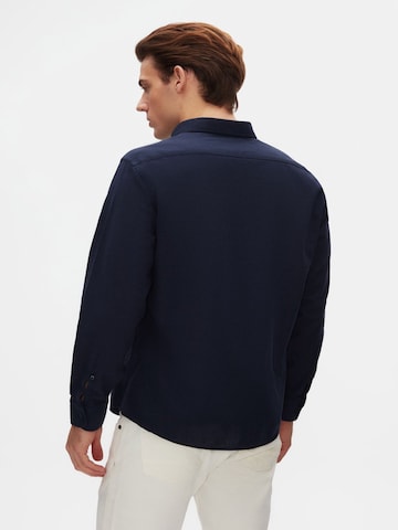 D’S Damat Regular fit Overhemd in Blauw