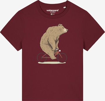 Watapparel Shirt ' Fahrradbär ' in Rood: voorkant