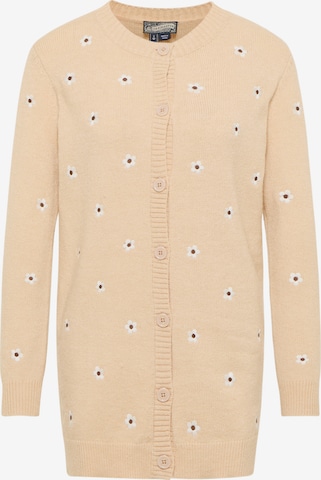 DreiMaster Vintage Knit Cardigan in Beige: front