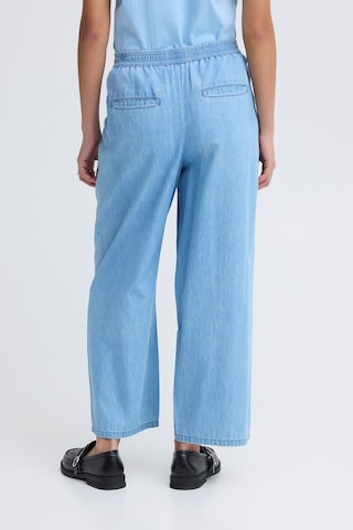 ICHI Wide leg Jeans 'ICHBarcy' in Blauw