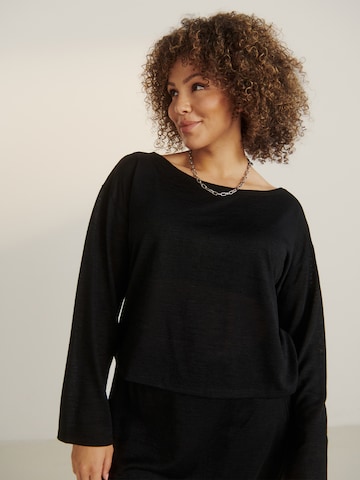 Guido Maria Kretschmer Curvy - Camisa 'Maggie' em preto: frente