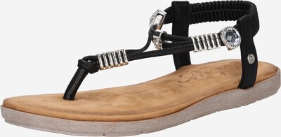 Flip-flops MUSTANG pe negru, Vizualizare produs
