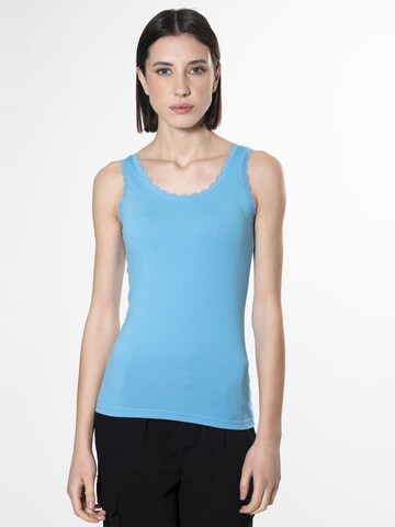 Influencer - Top en azul: frente