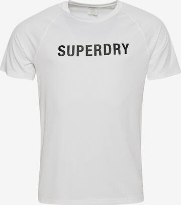 Superdry Performance Shirt 'Train Active' in White: front