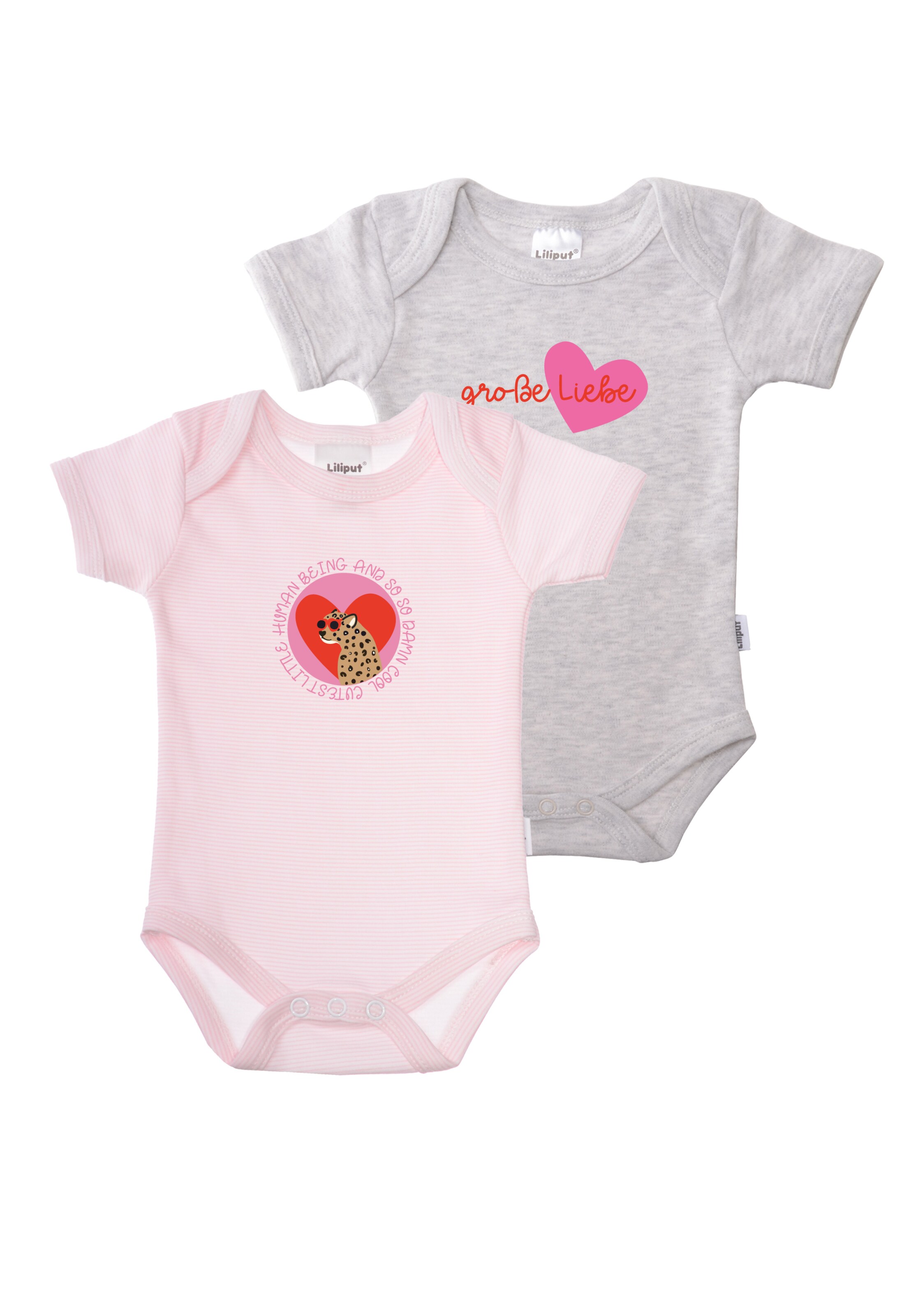 LILIPUT Romper/Bodysuit 'Große Liebe' in Grey: front