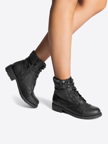 Dream Pairs Lace-Up Ankle Boots in Black