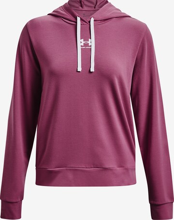 UNDER ARMOUR Athletic Sweatshirt in Pink: front