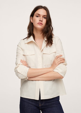 MANGO Blouse 'Paris' in White: front