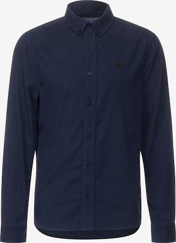 Street One MEN Slim fit Button Up Shirt in Blue: front