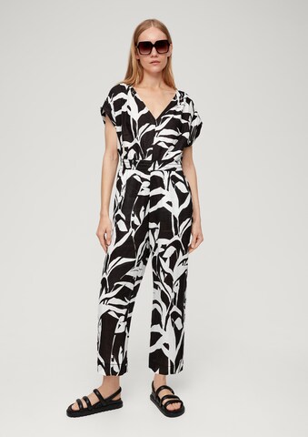 s.Oliver Jumpsuit in Zwart: voorkant