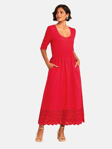 love & roses - Vestido en rojo: frente