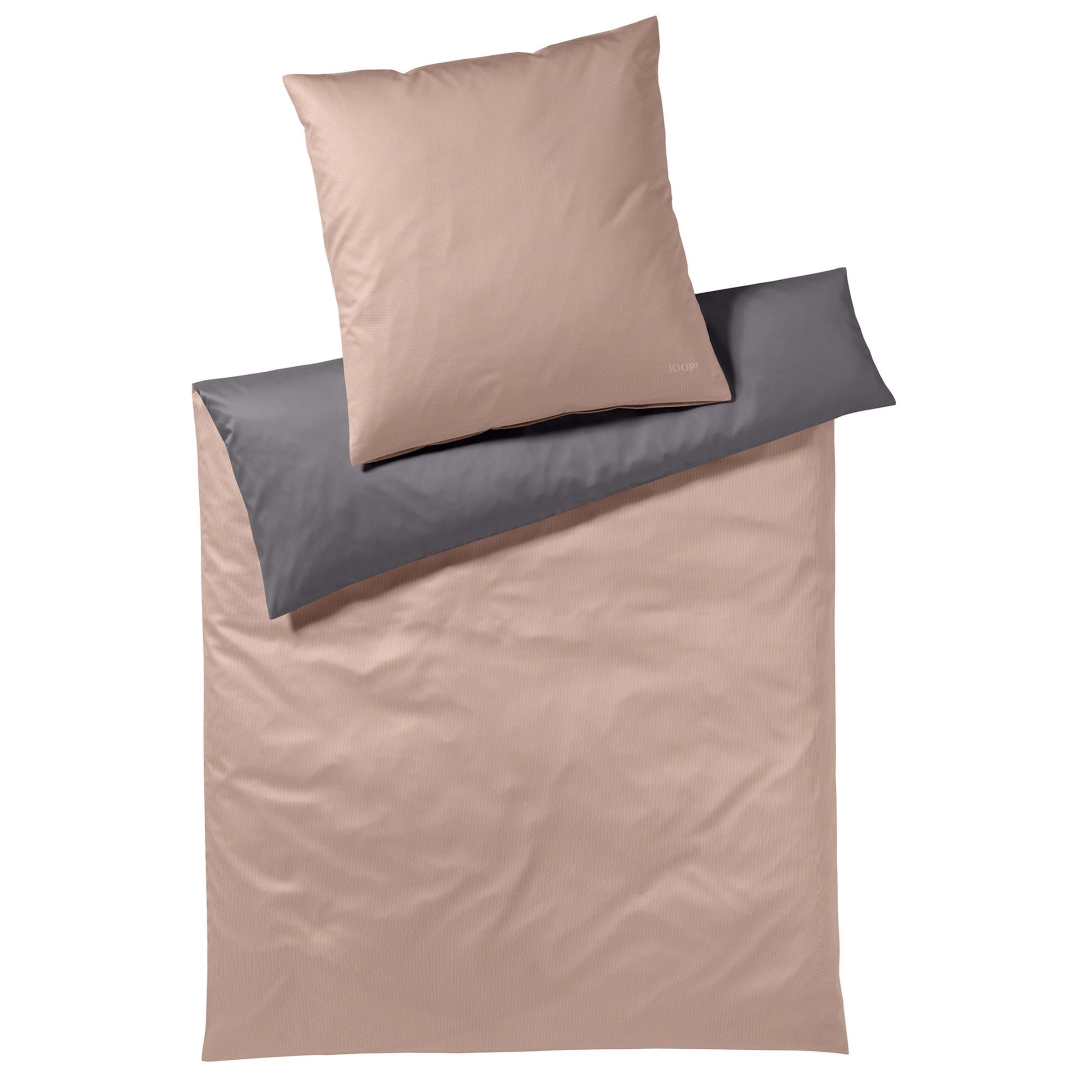 JOOP! Bettwäsche in hellbraun / dunkelgrau, Produktansicht