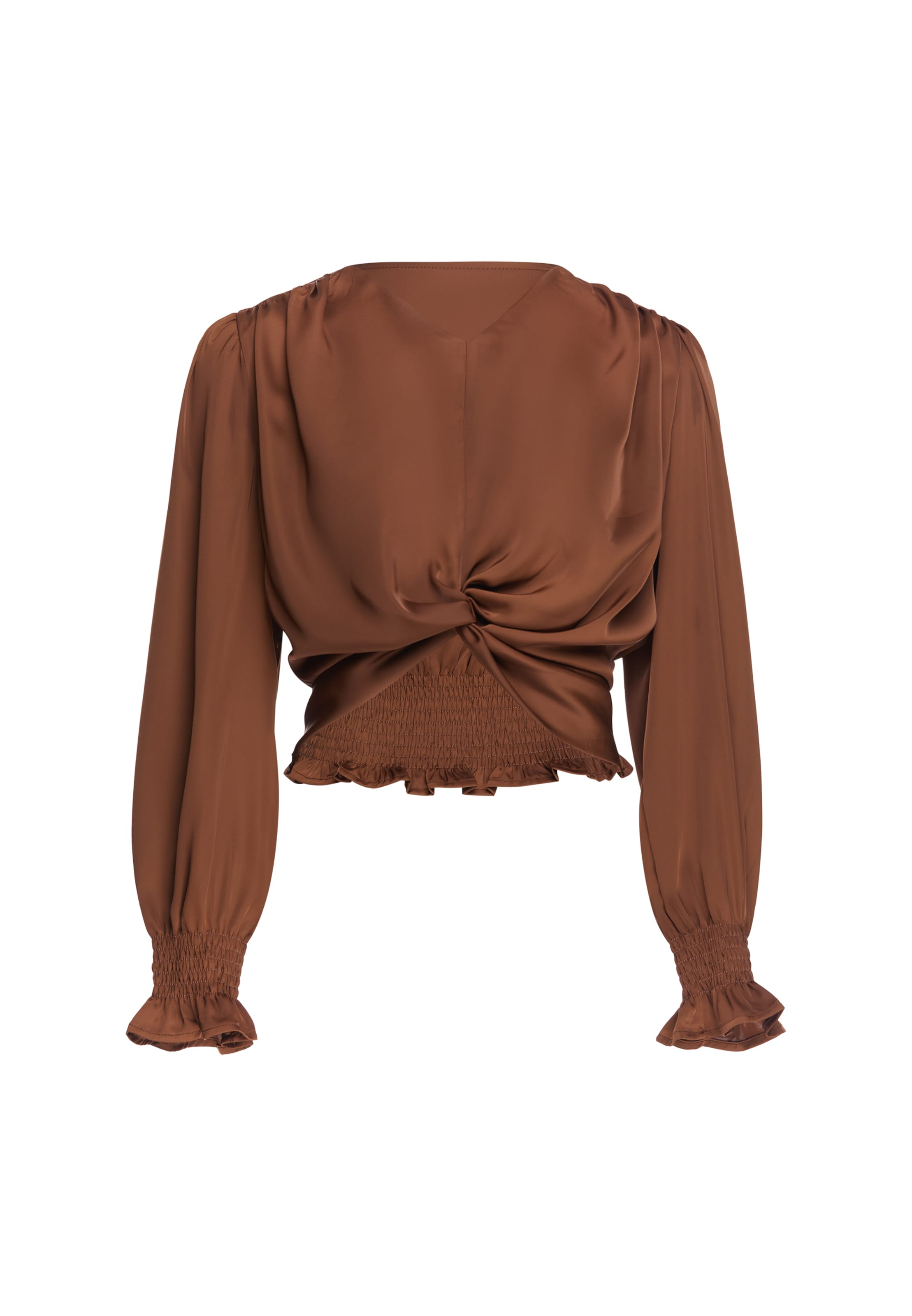 usha BLACK LABEL Blouse in Bruin: voorkant