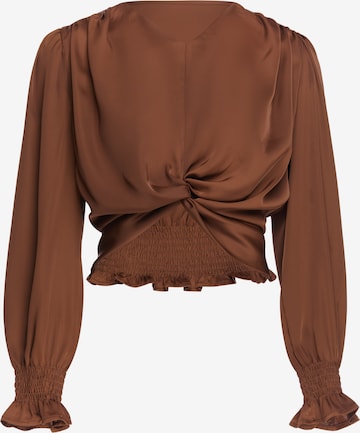 Chemisier usha BLACK LABEL en marron : devant