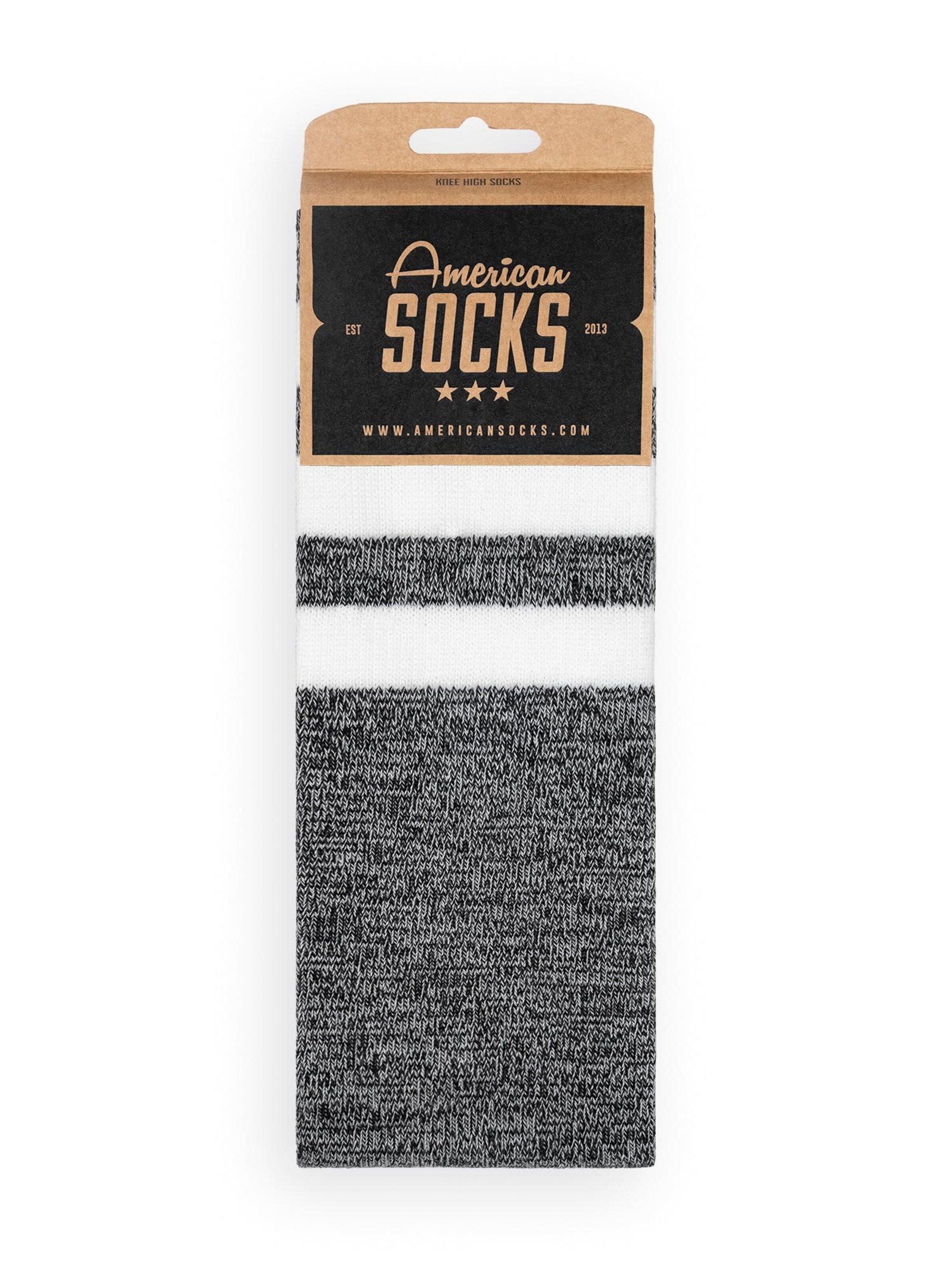 American Socks - Calcetines hasta la rodilla 'WhiteNoise' en gris