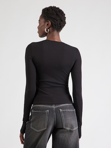 WEEKDAY Вязаная кофта в Черный