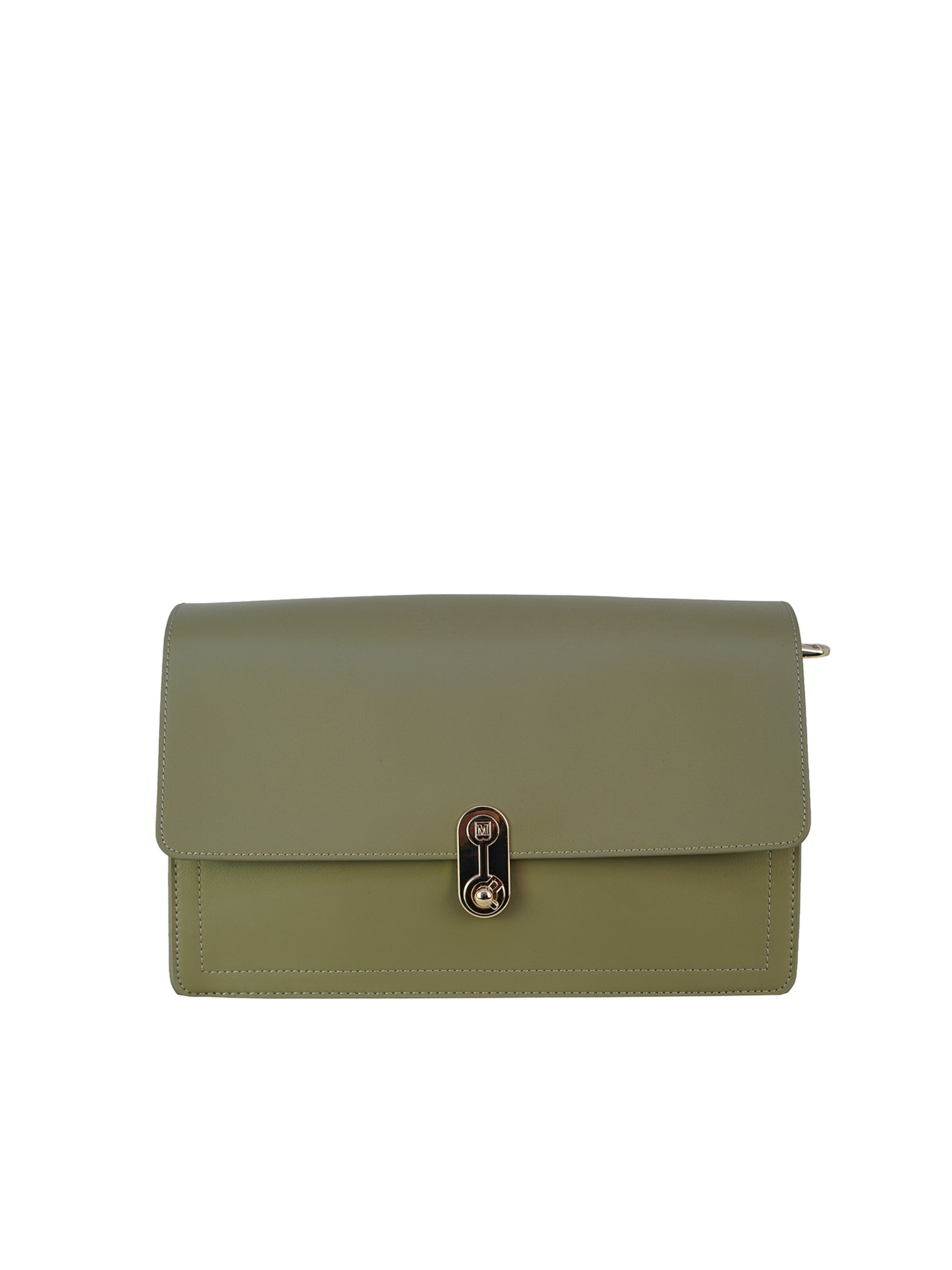 Borsa a spalla 'Borsa a Spalla Donna Bruno Magli Carol Flap Eco-Pelle Twist Lock' di Bruno Magli in grigio: frontale