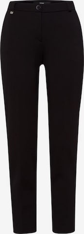 BRAX Slim fit Trousers with creases 'Maron' in Black: front