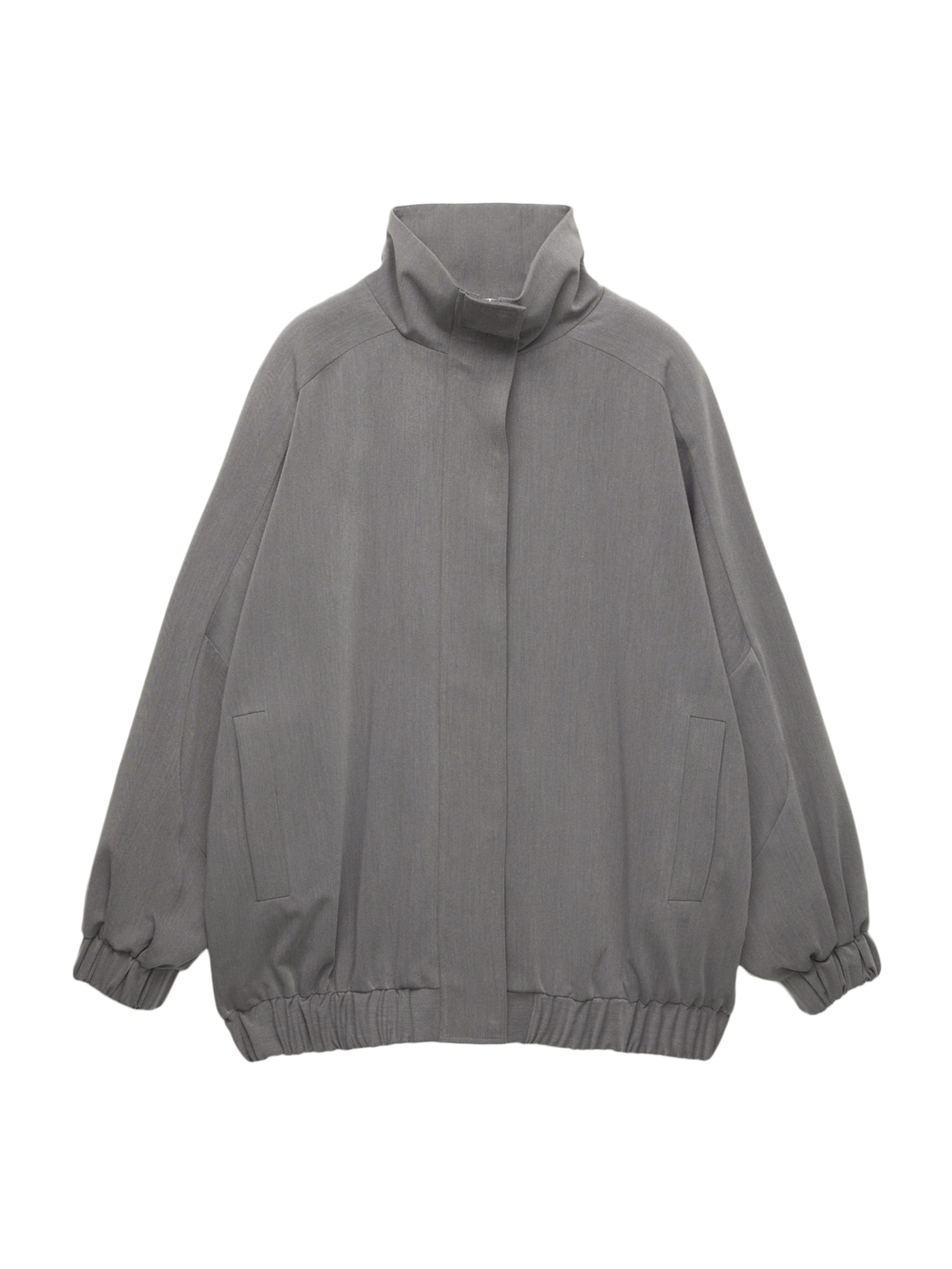 Pull&Bear Prechodná bunda - Sivá: predná strana