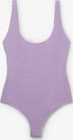 CALZEDONIA Swimsuit 'CRINKLE WAVES' in Purple: front