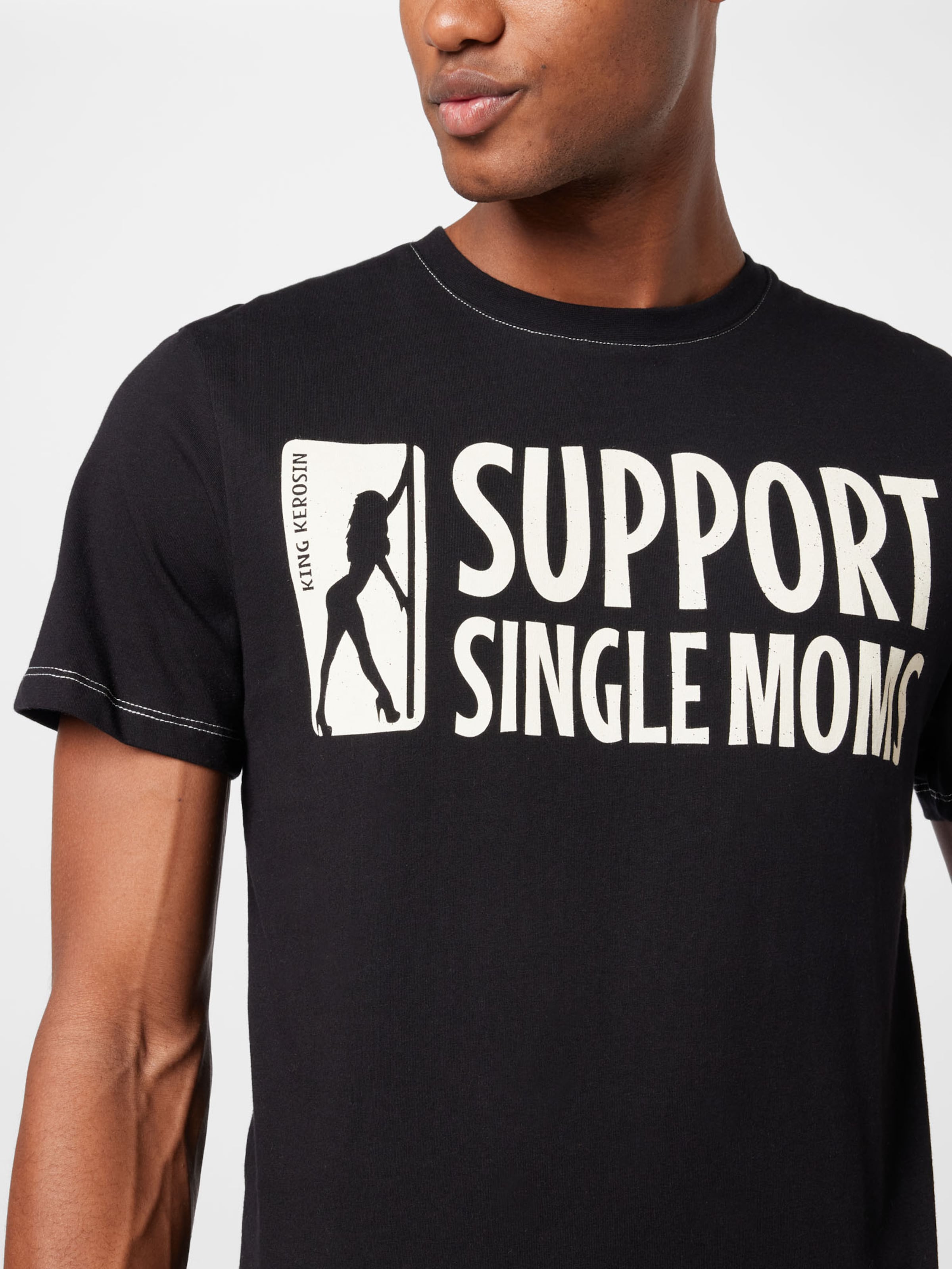 Männer Shirts King Kerosin T-Shirt 'Support Single Moms' in Schwarz - RH25031