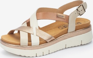 PIKOLINOS Sandals in Gold: front