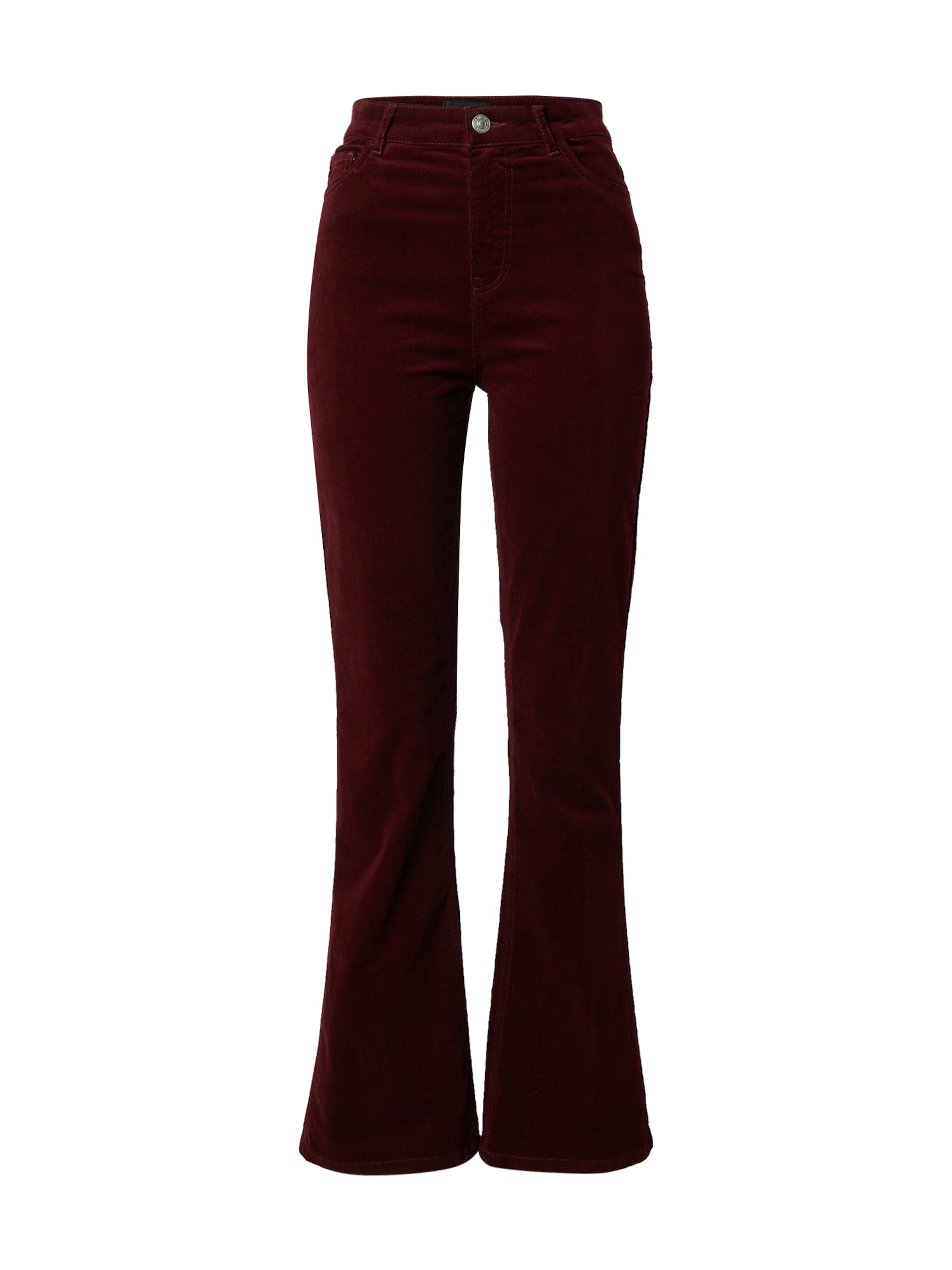 PIECES Flared Παντελόνι 'PCJoya' σε κόκκινο: μπροστά