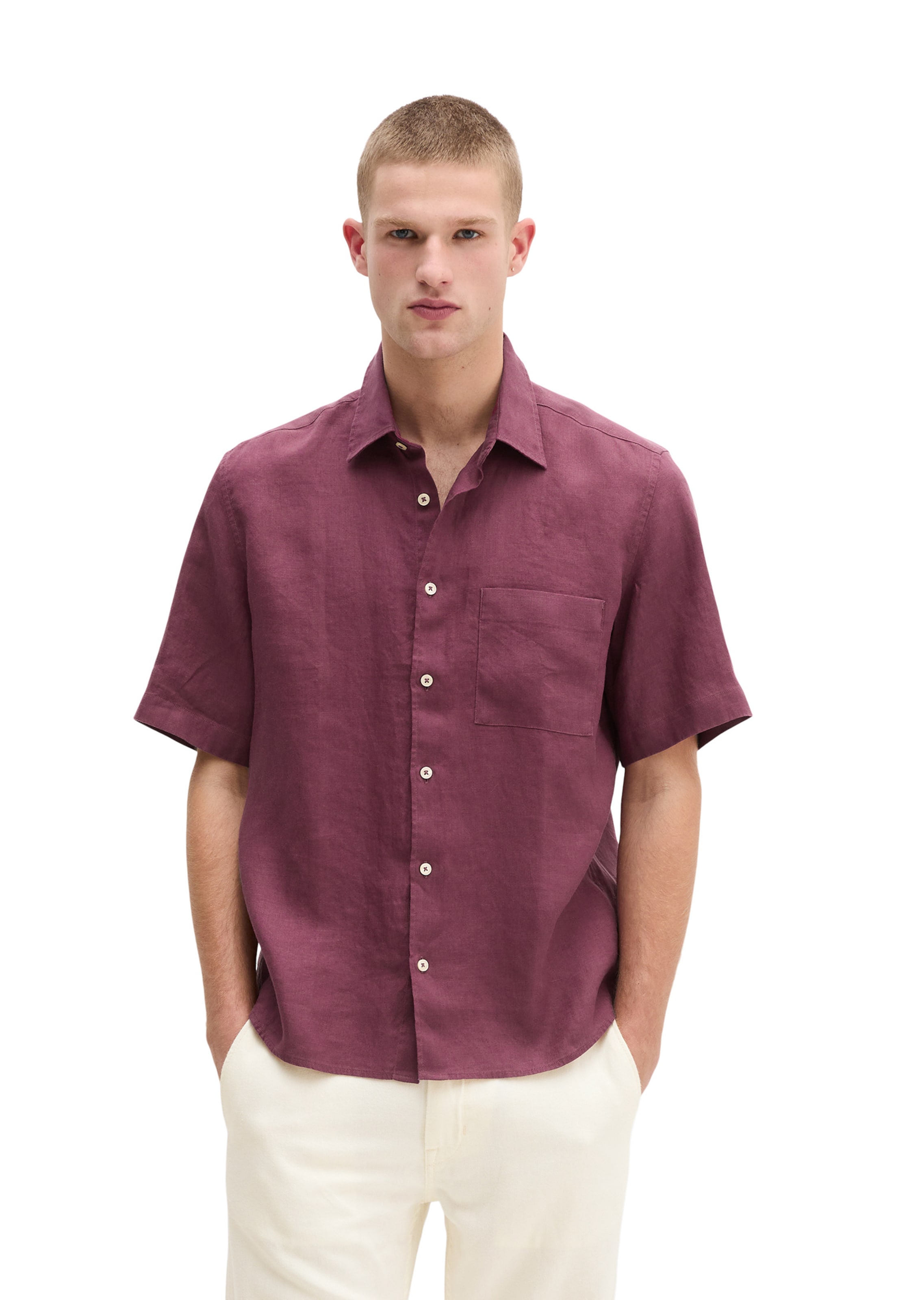 Fit confort Chemise Marc O'Polo en rouge : devant