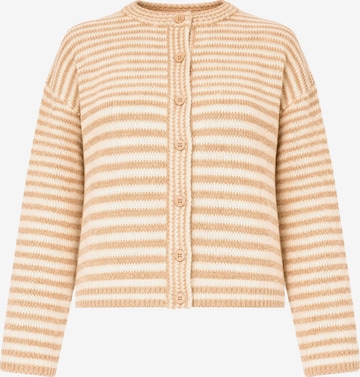 SASSYCLASSY Knit Cardigan in Beige: front