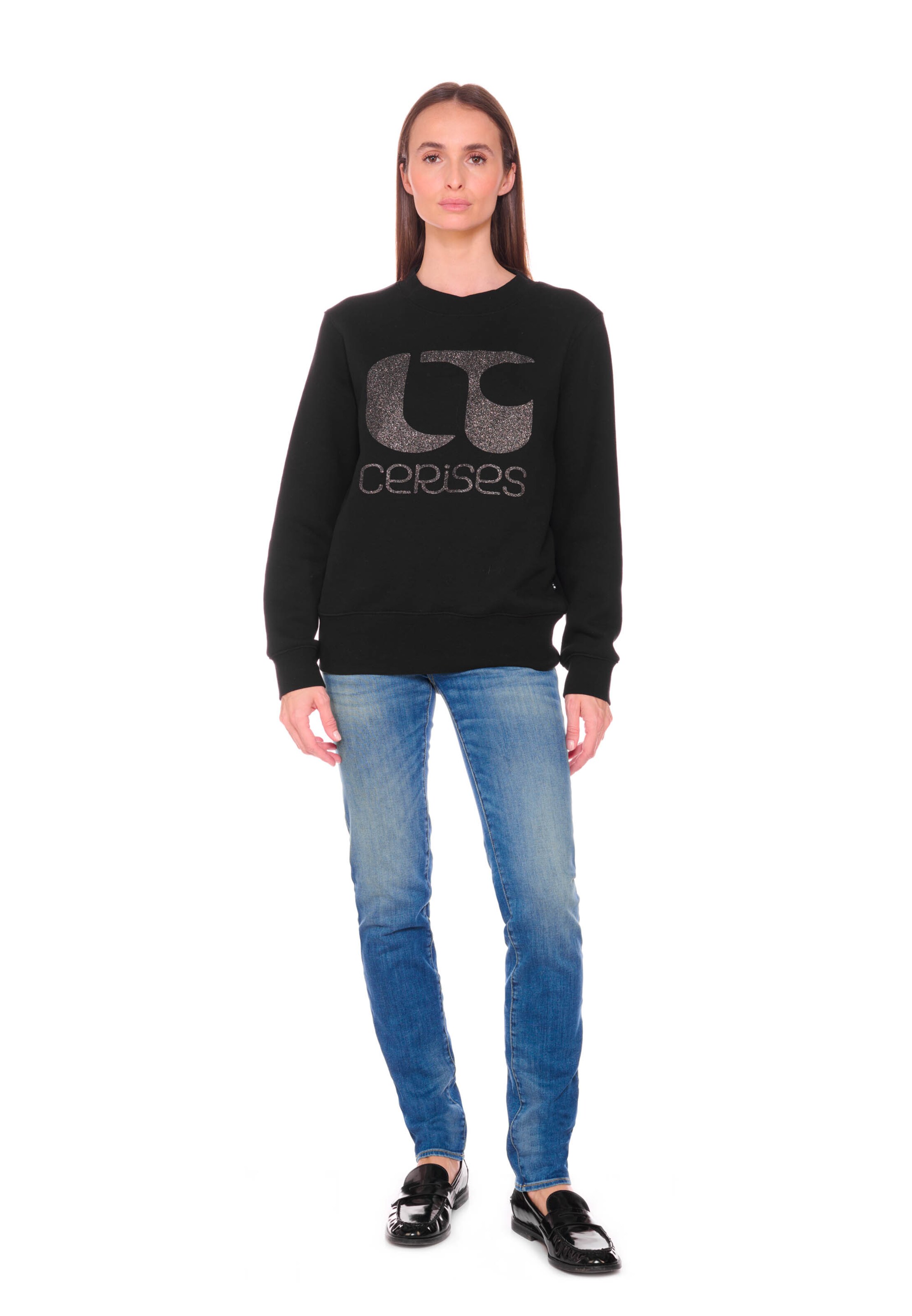 Sweat-shirt 'PAOLO' Le Temps Des Cerises en noir