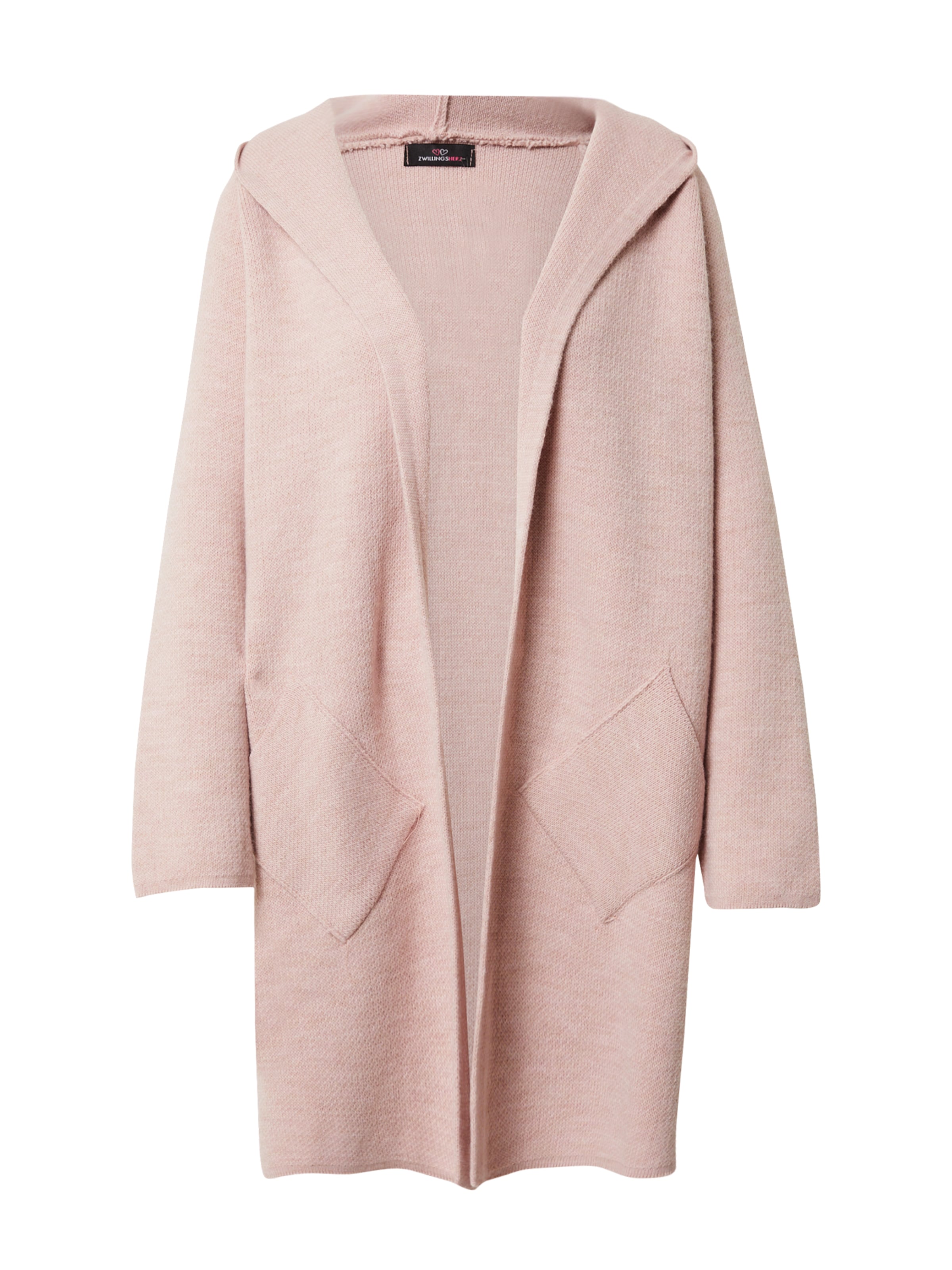 Zwillingsherz Lang cardigan 'Annabell' i pink: forside