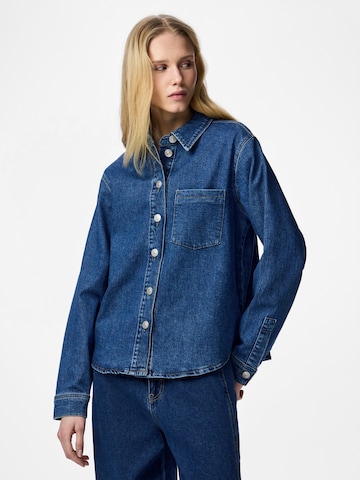 PIECES Bluzka 'PCSILKE' w kolorze niebieski: przód