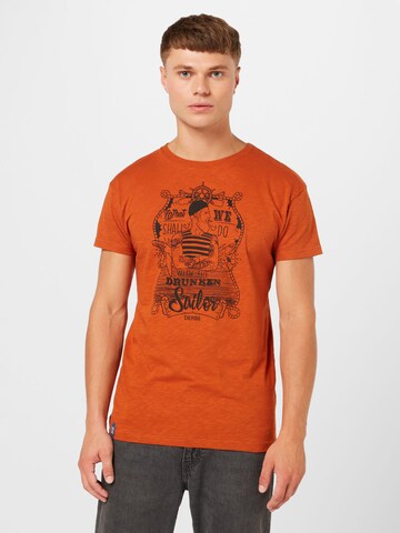 T-Shirt 'Seemann' Derbe en marron : devant