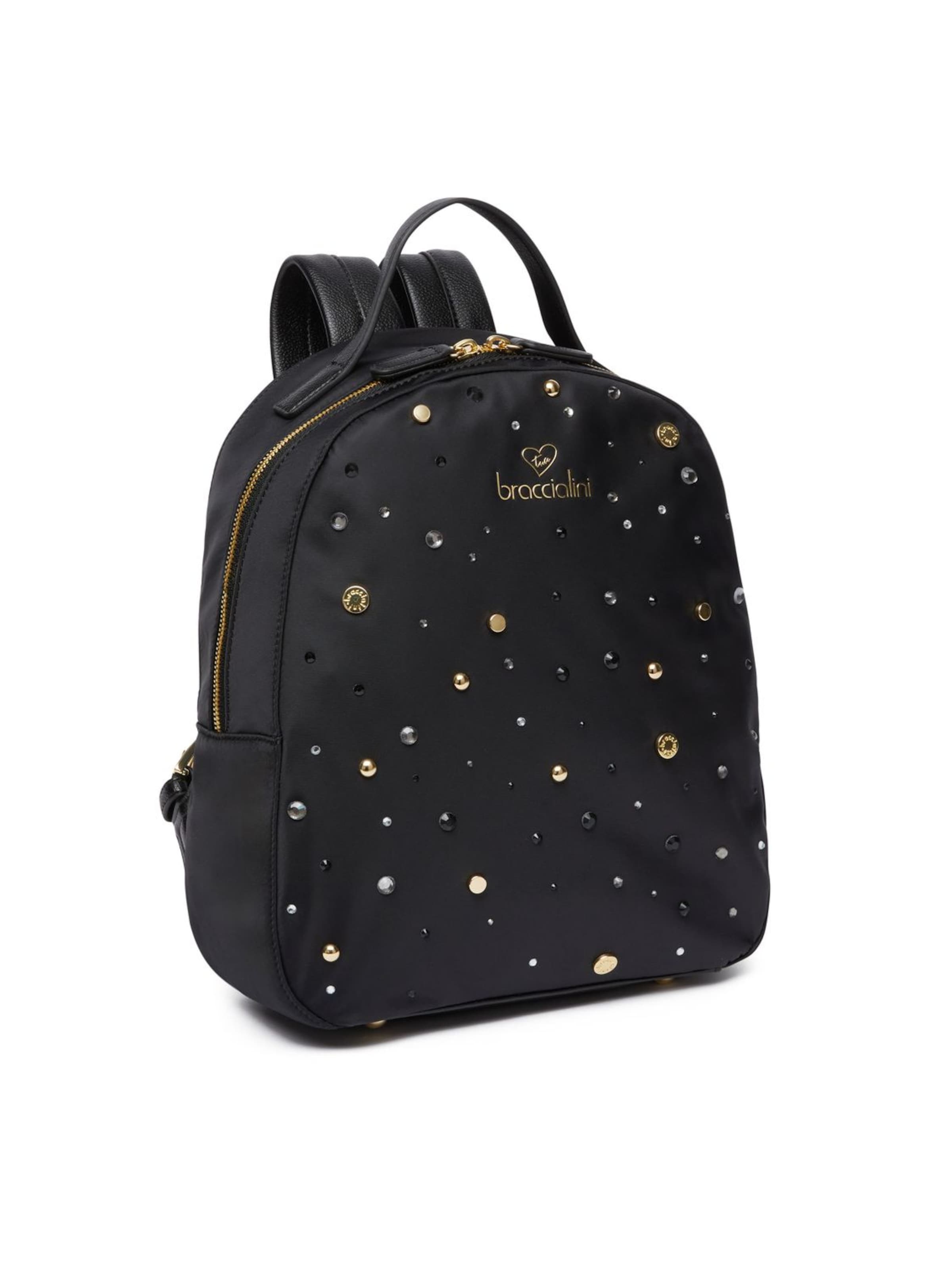 Braccialini Backpack 'Beth Strass' in Black