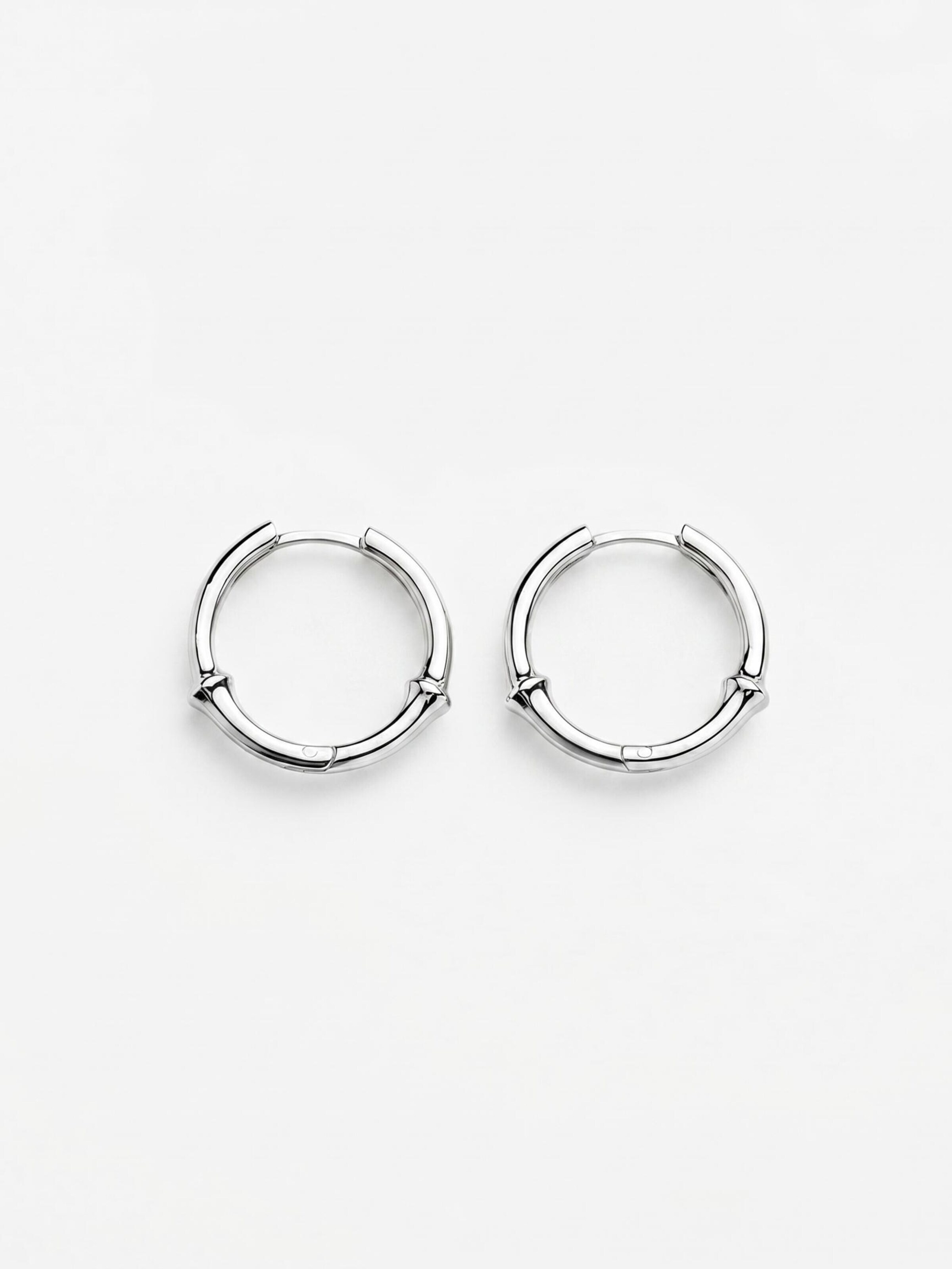 REYTEL - Pendientes 'BAMBOO' en plata