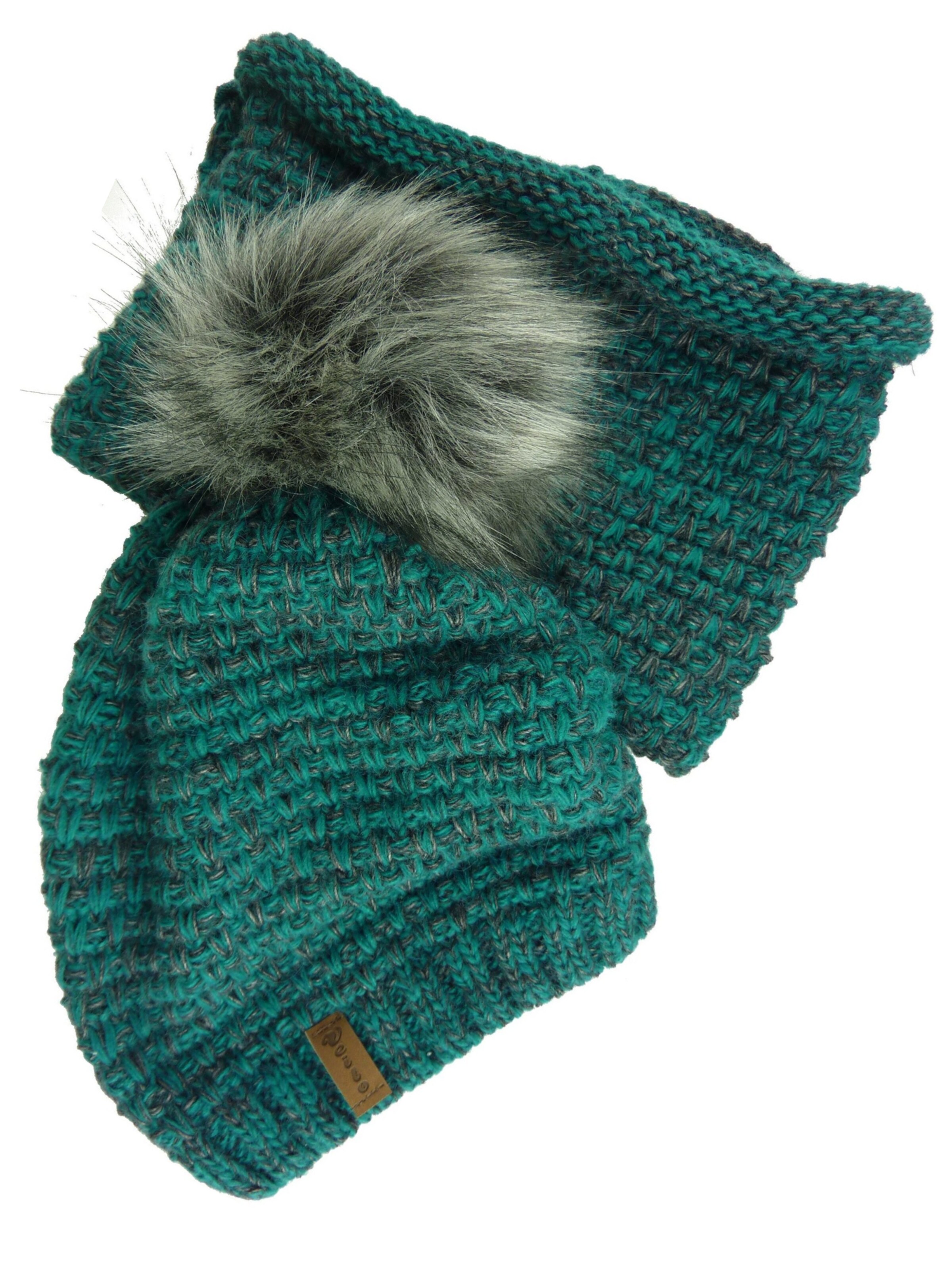 Kumixi Beanie 'Set: Mütze & Loop Schal' in Green