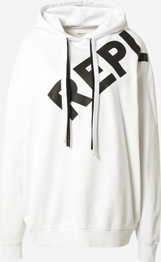 REPLAY Sweatshirt em preto / branco, Vista do produto
