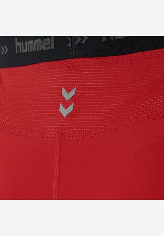 Hummel Skinny Sportbroek in Rood