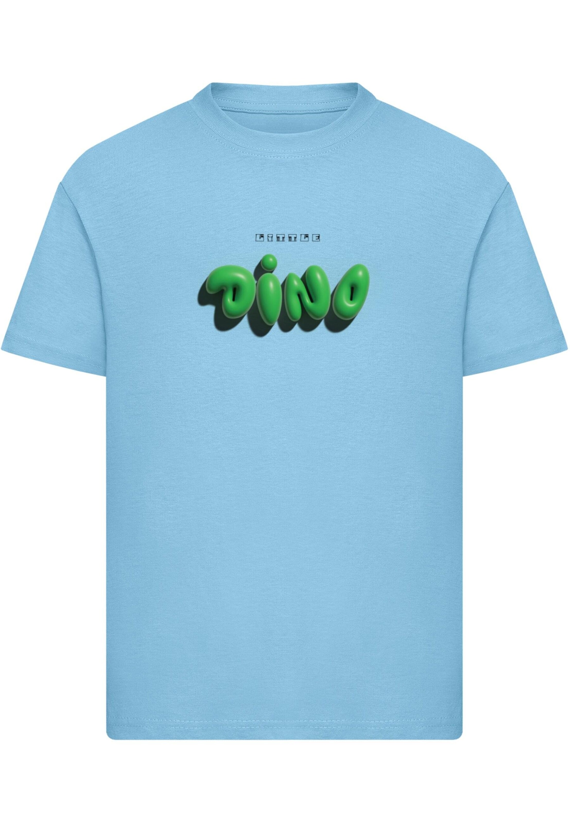Merchcode T-Shirt 'Little Dino' in Blau: Vorderseite