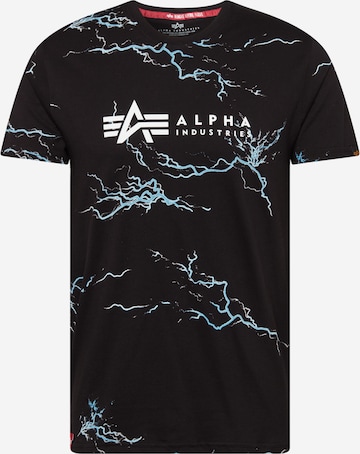 ALPHA INDUSTRIES T-Shirt in Schwarz: predná strana