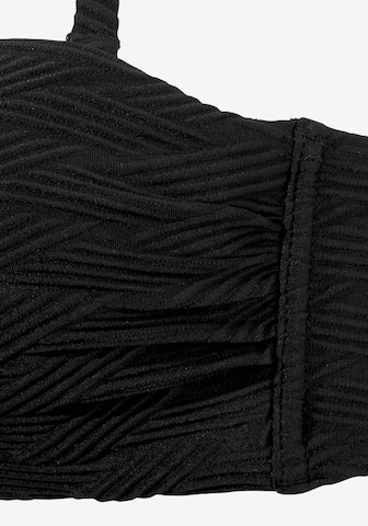 SUNSEEKER Bandeau Bikinitop in Schwarz