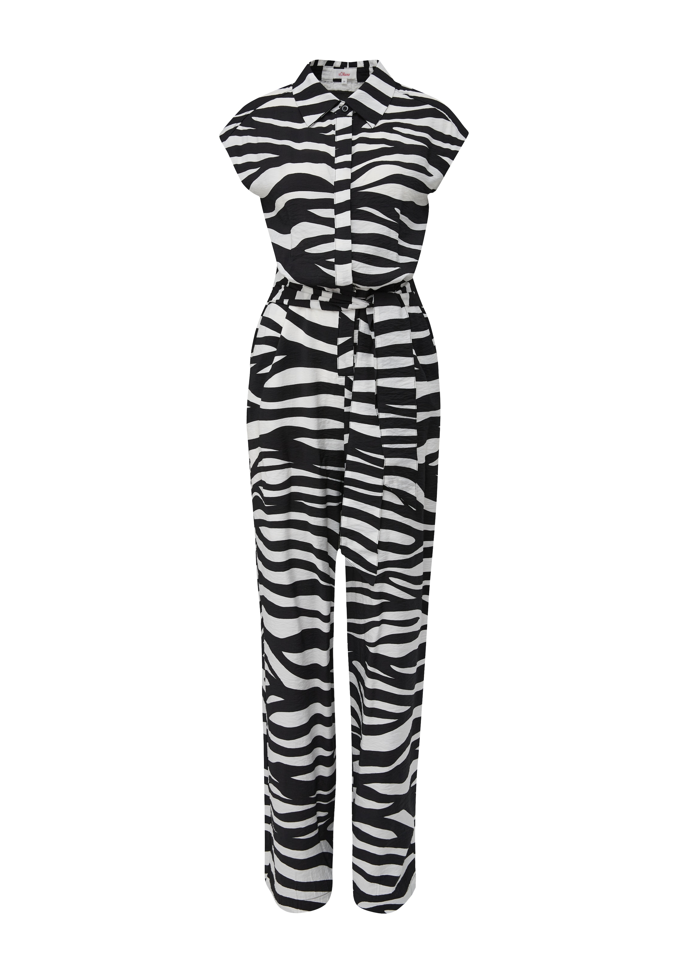 s.Oliver Jumpsuit in Zwart: voorkant