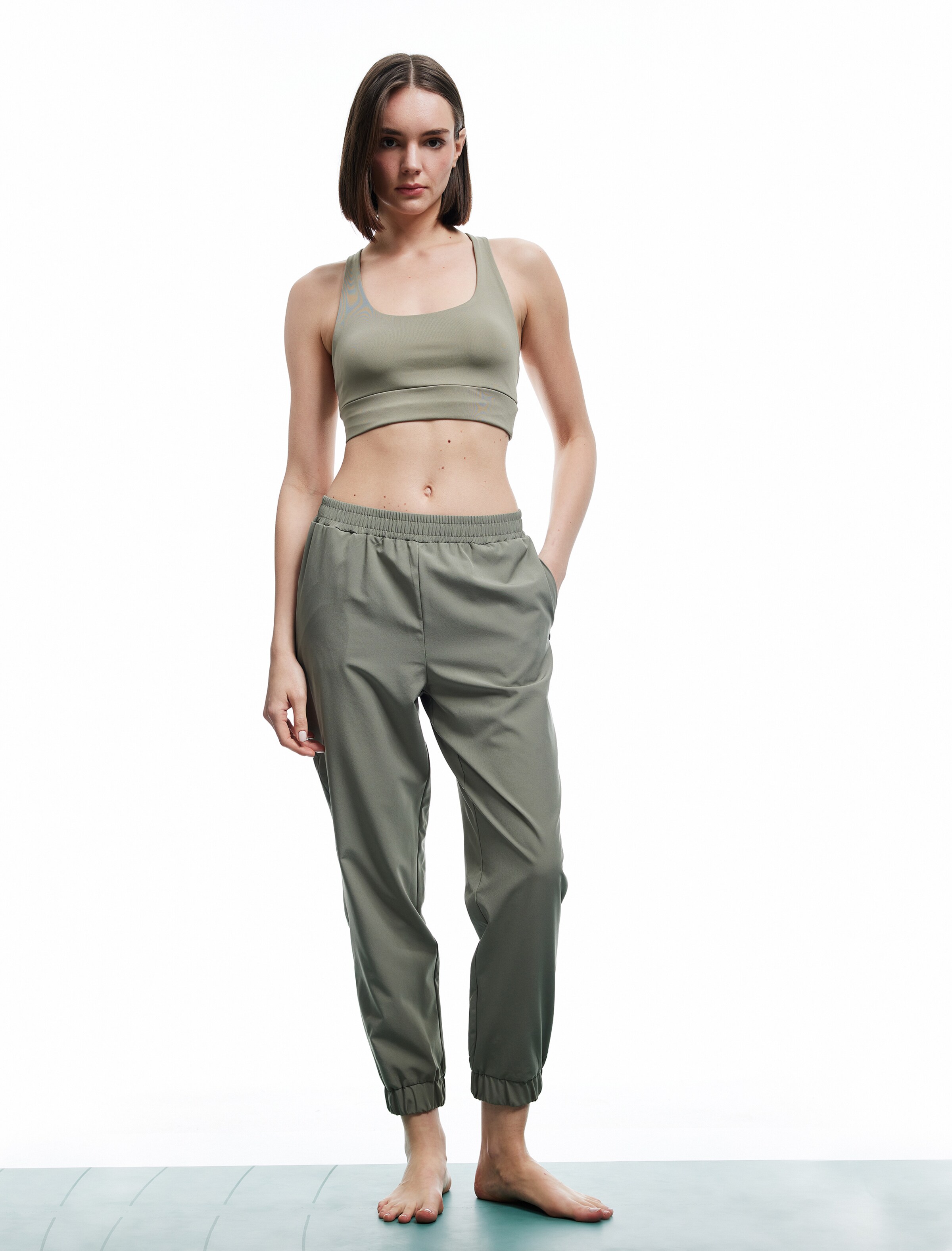 Koton Tapered Trousers in Green
